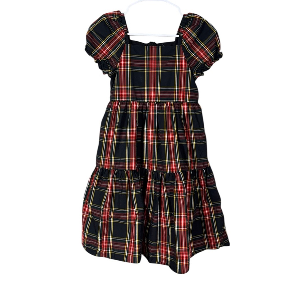 Crewcuts Girls Squareneck Tiered Stewart Tartan Plaid Dress 10 Preppy Academia - Picture 3 of 7